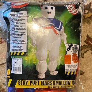 Stay Puft Marshmallow Man Inflatable Costume kids 8-10